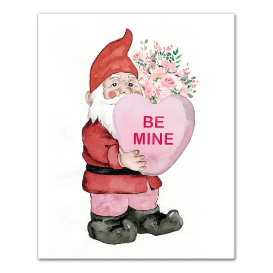 Be Mine Gnome Canvas Wall Art